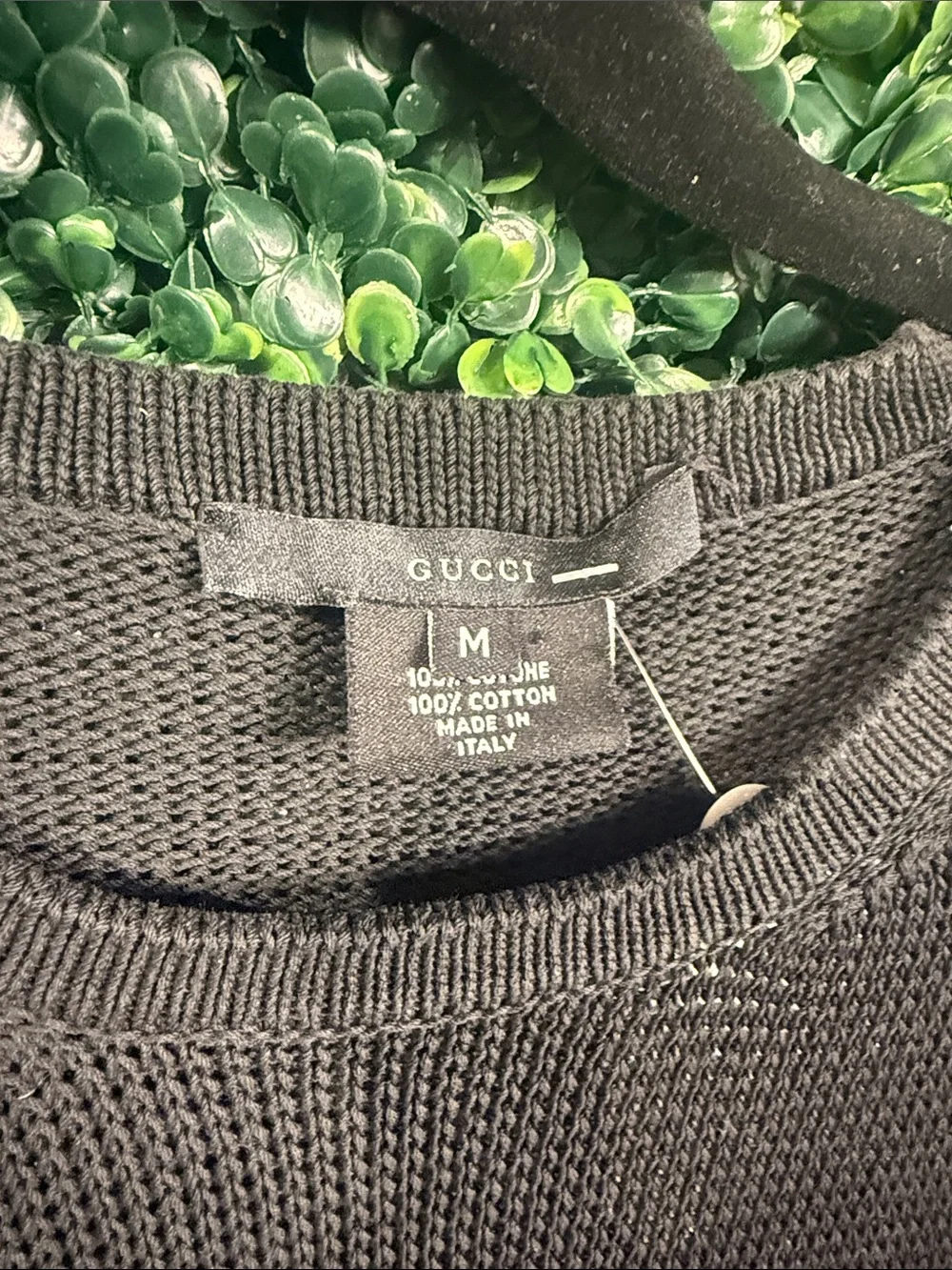 Gucci Men's Charcoal Knit Crewneck Sweater